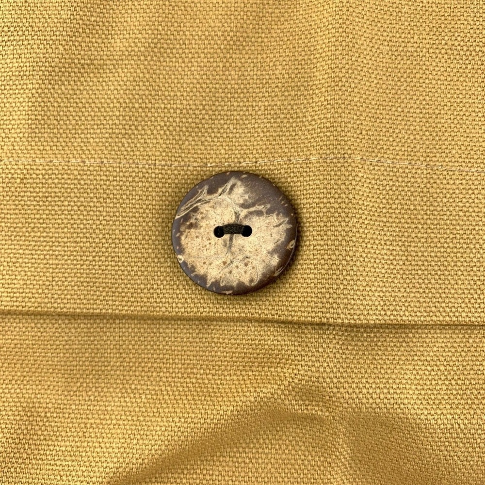 Pillow cover pillowcase caramel brown button 18x18 - Picture 4 of 7